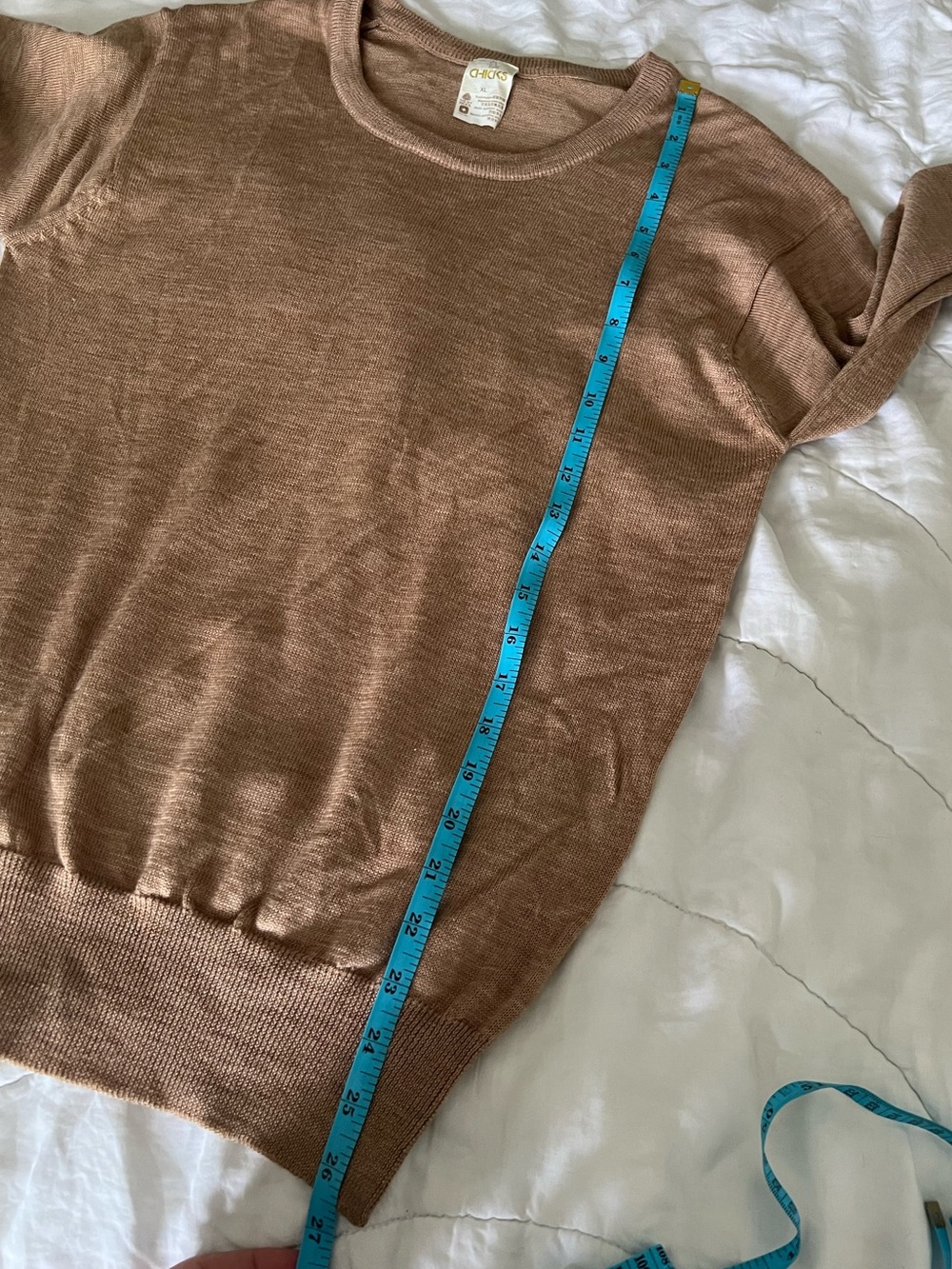 Chicks Wool Tan Sweater - Picture 5 of 6